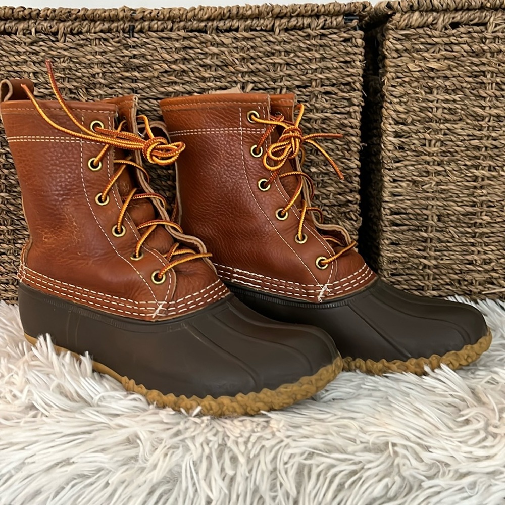 L.L. Bean Flannel Lined 8" Boots Size 7